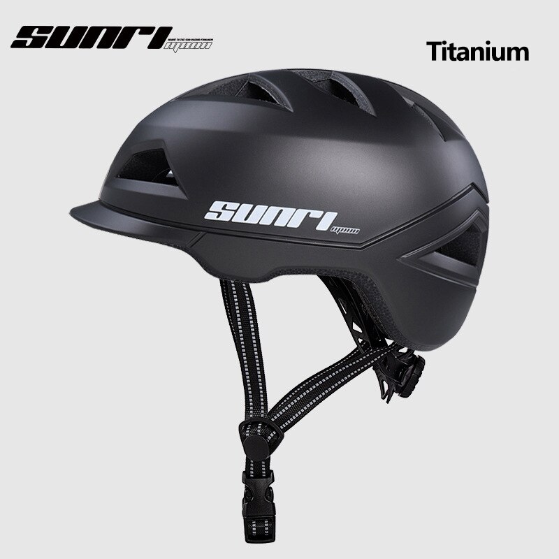 Sunrimoon Stad Commuter Fiets Helm Zomer Bescherming Hoed Racefiets Veiligheid Helm Vrouwen Mannen Lichtgewicht Fietshelm M/L: Titanium / L 57-61cm