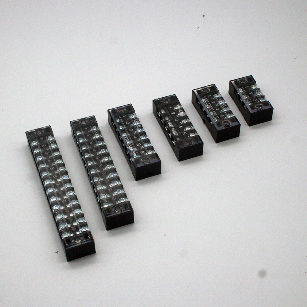 TB-1503/1504/1506/1508/1510/1512 Dual Row Strip Screw Terminal Block 15A 600V Fixed Wiring Board wire connector