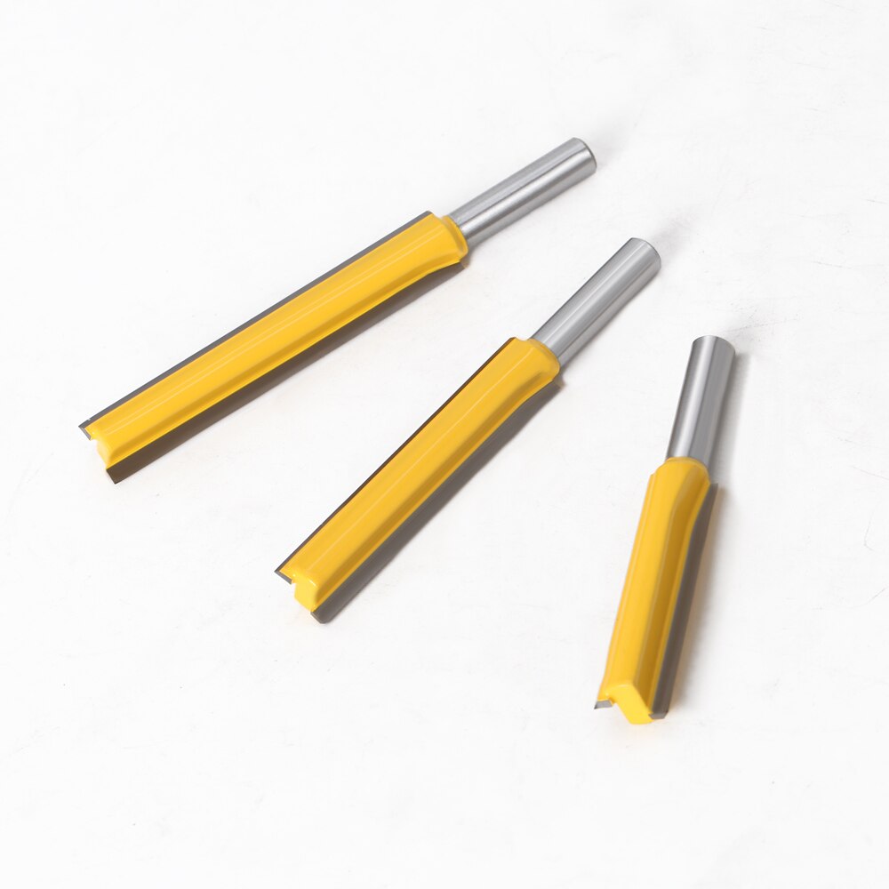 1 pieza recta/Dado Router Bit 1/2 "Dia. Cortador de carpintería, herramienta de corte de madera, vástago de 8mm, longitud de 2 "X 2-1/2" X 3": 3PCS