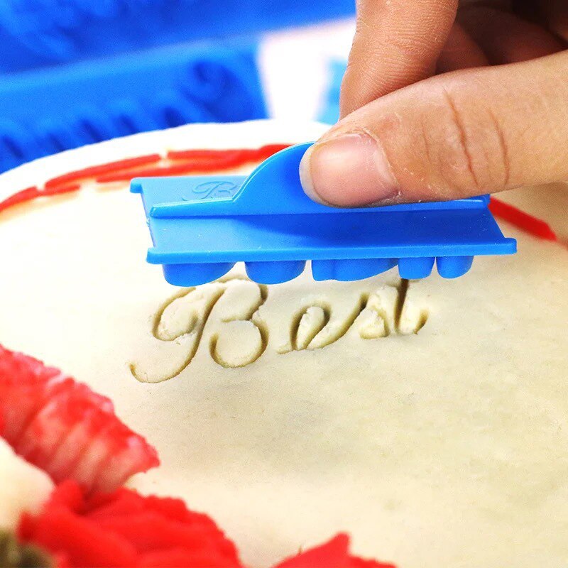 6 Stks/set Alfabet Letter Diy Bakken Cakevorm Koekje Stempel Embosser Fondant Decorating Gereedschap