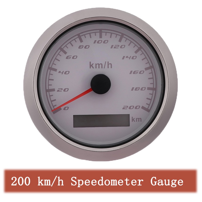 200 km/h Digital Speedometer Gauge 85MM Speed Odometer Without GPS Antenna for Marine Boat Car ATV Truck 12V/24V