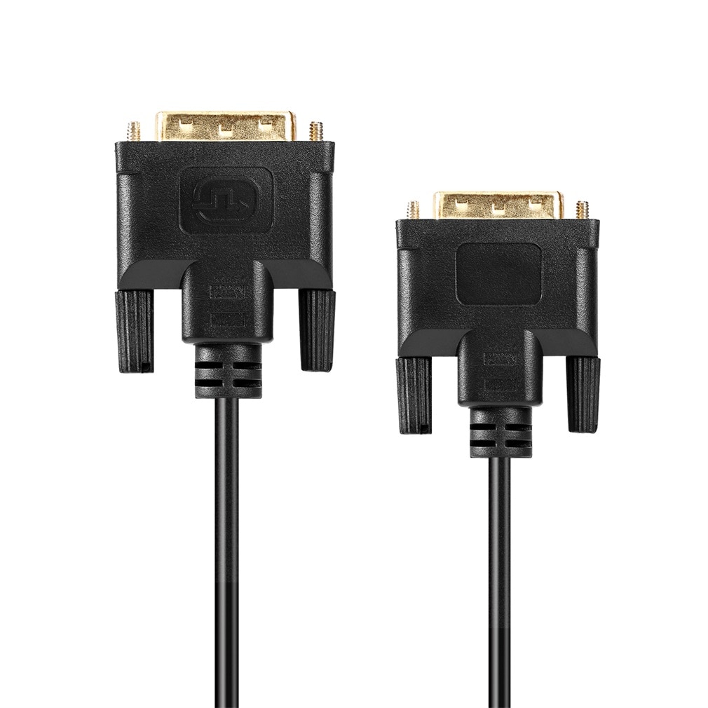 LESHP Black 2/3Meter Durable Portable High Resolution Gold Plated Thin DVI to DVI Single Link Digital Video Monitor Cable