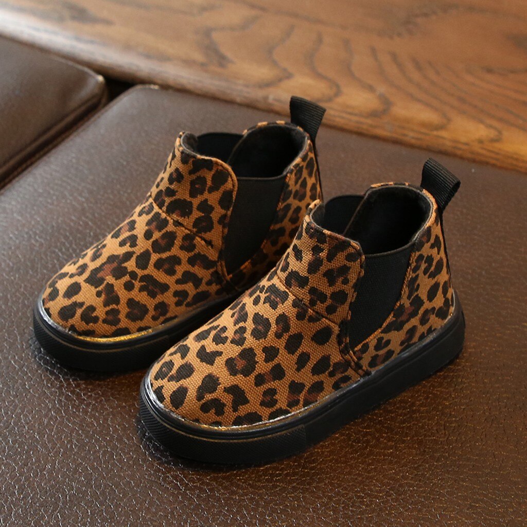 freundlicher freundlicher Baby Mädchen Martine Stiefel Schuhe Leopard Gedruckt Winter Herbst Warme Kurze Stiefel lässig Schuhe Booties navidad