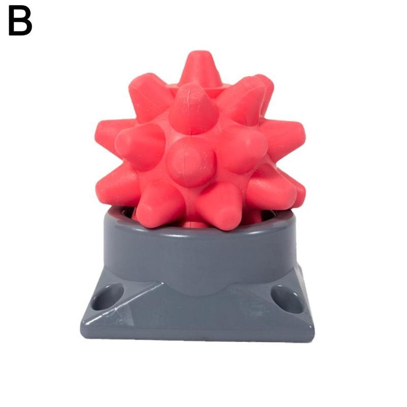 Spiky Massage Bal Roller Yoga Voet Hand Voet Massager Therapie Acupunctuurpunt Met Base Draagbare Body Ontspannen Spier Rumble: Red