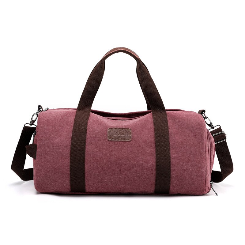 Casual Duffelväska Herr - Canvas Bagage - Axel- eller Handväska - Weekend Organizer: Lila
