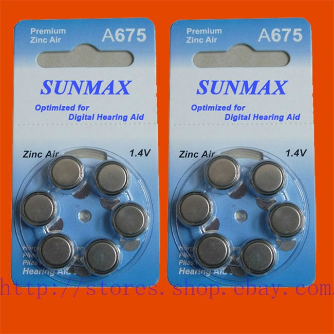 12x Hearing Aid A675 675A ZA675 675 PR44 battery