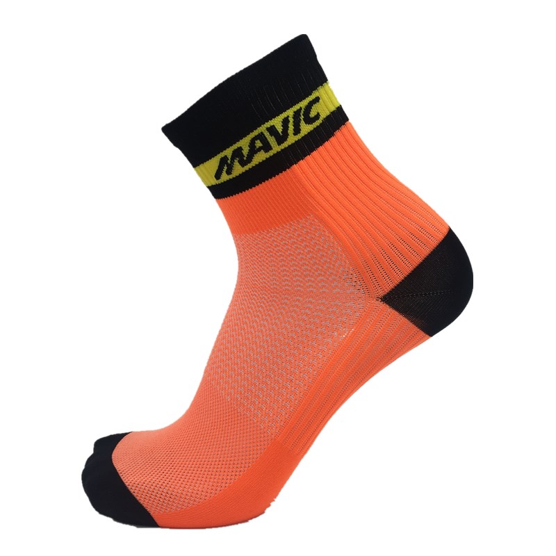 Cycling Socks Men And Women Running Bike Socks Sport socks Protect Feet Breathable Wicking: Orange