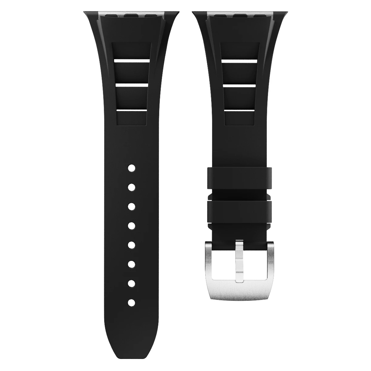 Rubber Soft Band for Apple Watch 49mm 46mm 45mm 44mm Silicone Sports Strap for IWatch Series Ultra 2/1 10 9 8 7 6 5 Se Bracelet: Red Black / 12mm