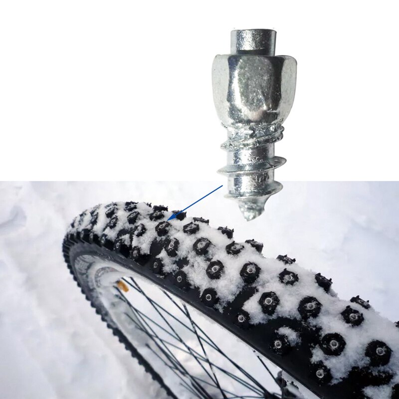 400PCS Tire Stud Screws Snow Anti-Slip Anti-ice Spikes for Auto Motorcycle Bike with Tool Car Tire Studs