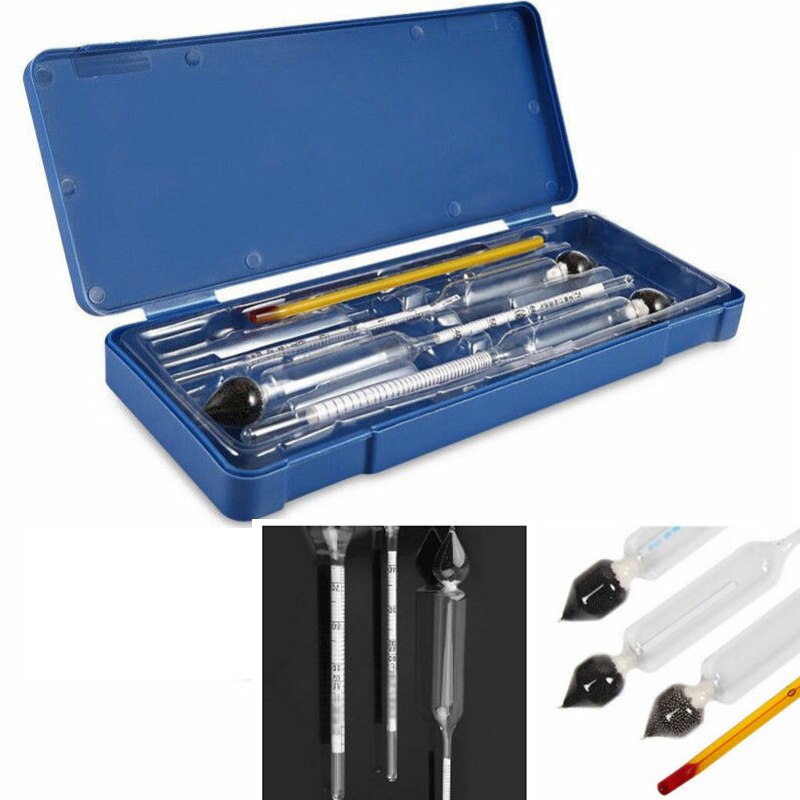 3 Pcs 0-100% Hydrometer Alcoholmeter Tester Set Alcohol Concentratie Meter + Themometer Concentratie Meter Gereedschappen