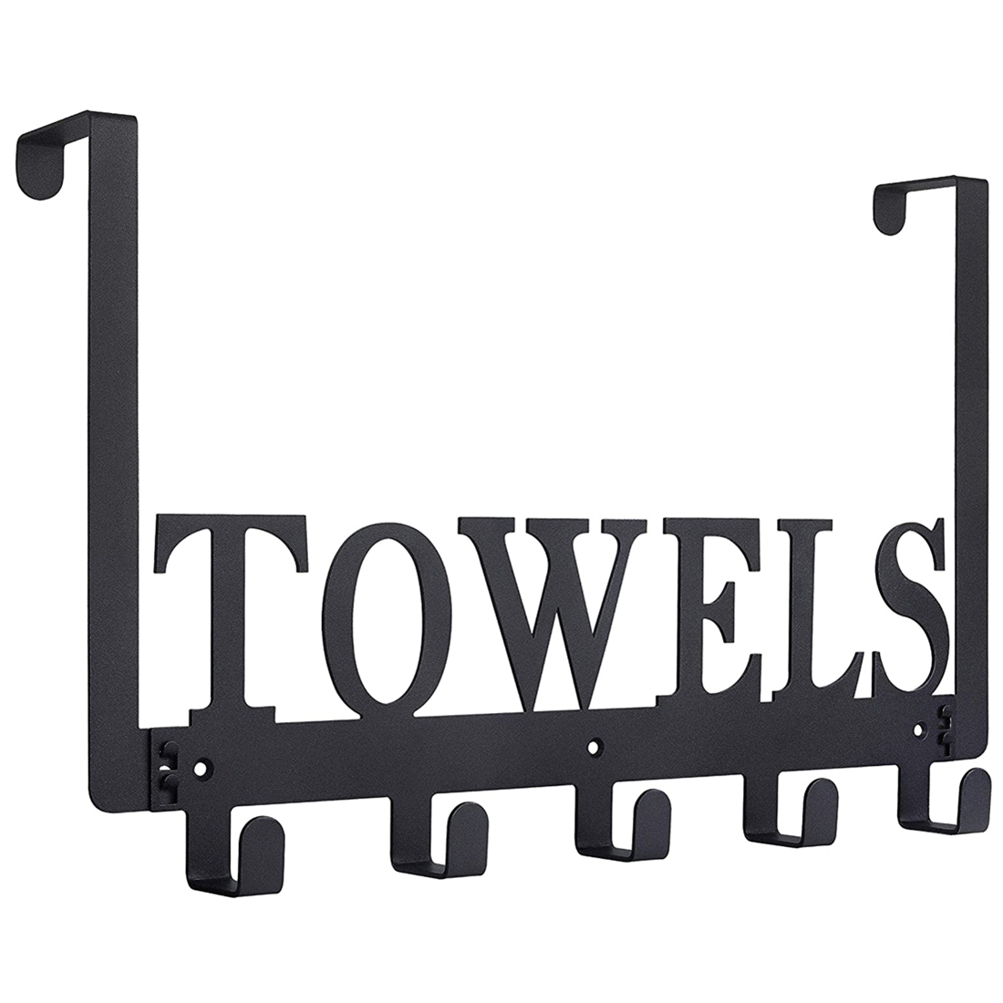 5 Metalen Gezandstraald Haken Deur Haken Badkamer Handdoekenrek Thuis Badkamer Opbergrek Kapstok Handdoekenrek Deur Opknoping Handdoek rack
