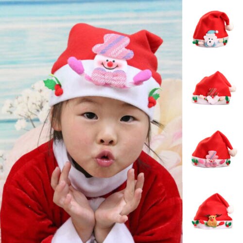 Gorros de Navidad para bebés, gorros rojos para niños, muñeco de nieve, Papá Noel, envoltorio, sombreros de Navidad, decoración, FESTIVOS, dibujos animados