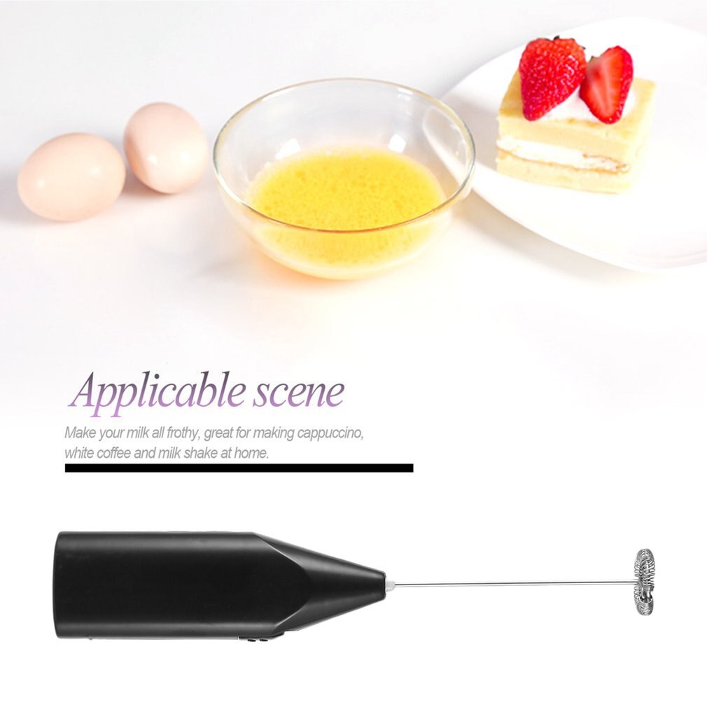 Mini batidora eléctrica de espuma para huevos y café, herramienta de cocina, batidora de leche y bebidas, batidora, electrodomésticos, Mezclador de alimentos de acero inoxidable