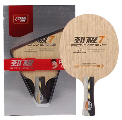 Original DHS Power G7 PG7 Table Tennis Blade/ ping pong Blade/ table tennis bat FREE Edge Tape: Fl Long handle