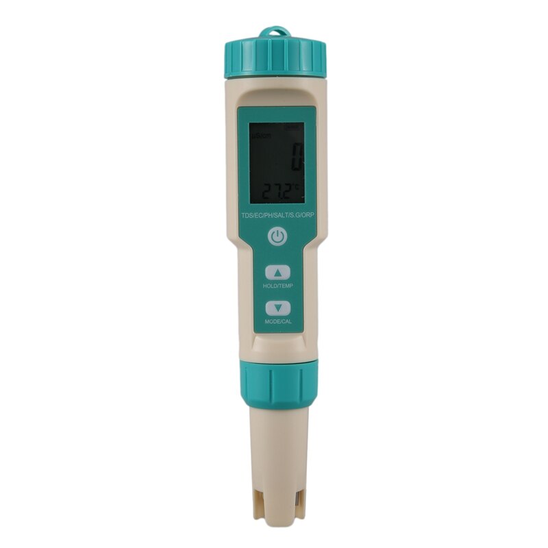 Digital Salinity Tester 7 in 1 ORP/Salinity/PH/TDS/EC/SG/TEMP Meter ORP Monitor Water Detector for Aquarium