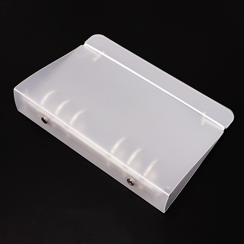 1PC Translucent Filing Product PP Loose Leaf Spiral Binder Matte 6 Holes Notepad Cover Notebook Accessories Stationery Supplies