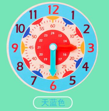 Wooden Clock Toys Hour Minute Second Cognition Colorful Clocks Toys for Kids Early Preschool Teaching Aids: c