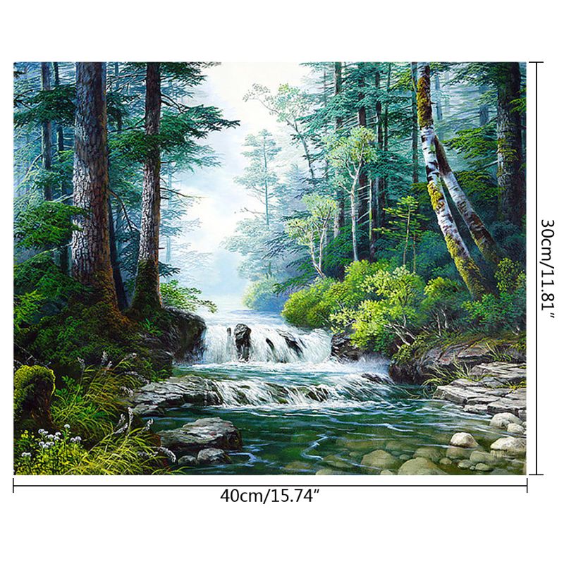 Mountain spring 5D DIY Round Diamond Painting Embr... – Grandado