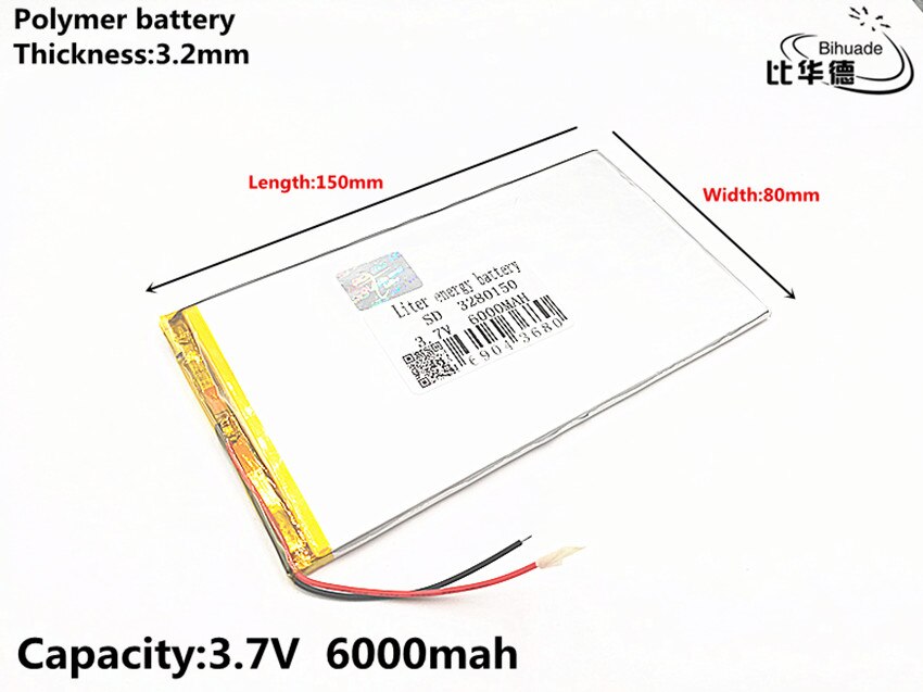 1 stks/partij Goede Qulity 3280150 3.7 V 6000 mAH Real 5900 mAh Li-Ion batterij voor V88 V971 M9