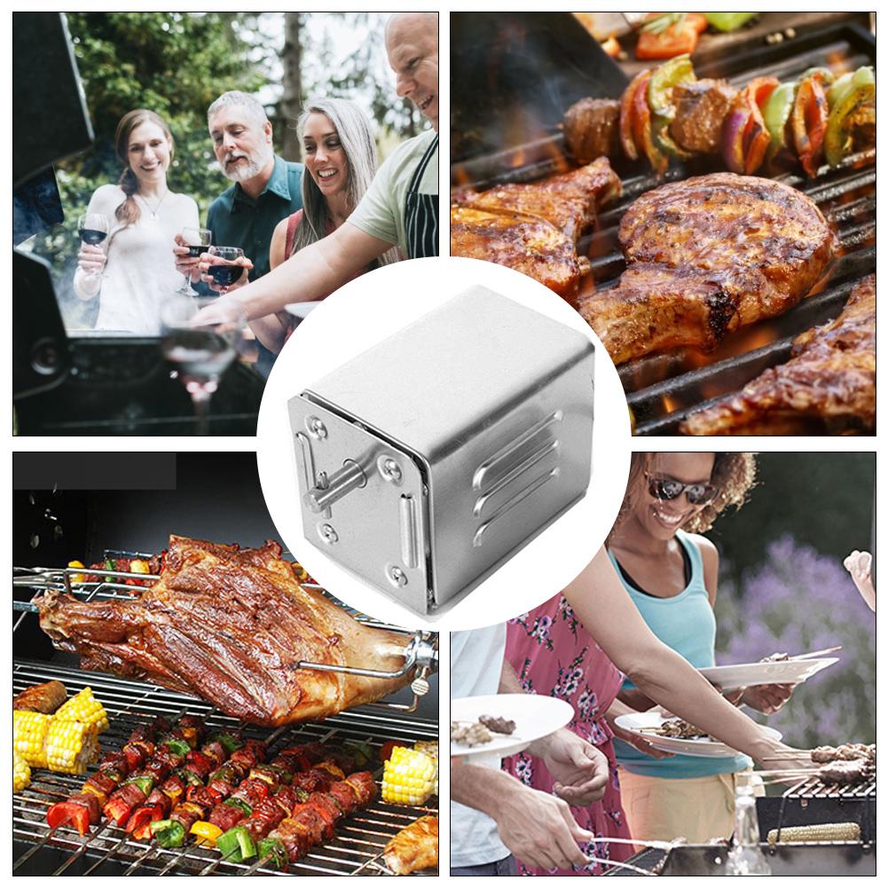 15W 70kgs Pig Lamb Goat Chicken Charcoal BBQ Grill Outdoors Roaster Spit Rotisseries Cooking Electric Motor Stainless Steel