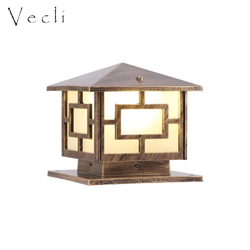 Popular europe square pillar lamp outdoor retro wa... – Grandado