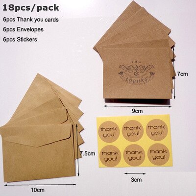 Retro Wedding Invitations Kraft Paper Envelopes Blank Paper Invitation Cards Thank You Card Bifolded Inserts With Envelope: 4