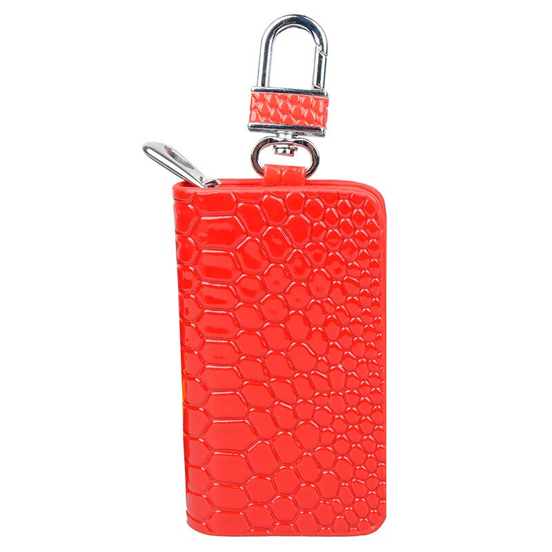 Funda para llave de coche Llavero cartera Llavero de billetera inteligente Llavero: Rojo