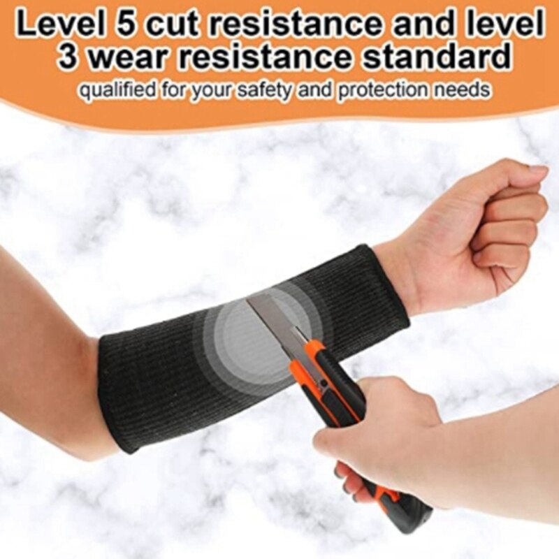 5 Pair Cut and Burn Resistant Sleeves Arm Protection Sleeves Forearm Protectors for Thin Skin and Bruising