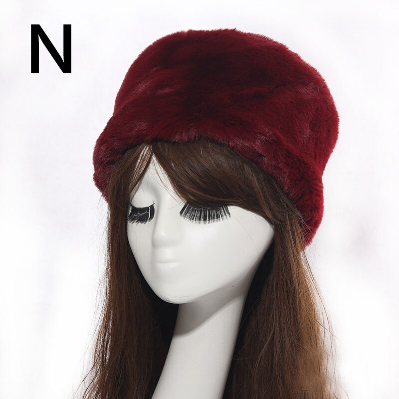 Vrouwen Hoeden Lady Russische Dikke Pluizige Imitatie Vossenbont Hoed Hoofdband Winter Earwarmer Ski Hoed Vrouwelijke Hoeden Voor Herfst Winter: N