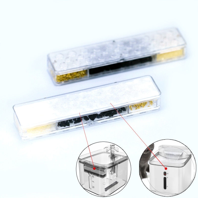 Super elementos de filtro para CY0006, Gato dosificador de agua para perro, filtros, sistema de filtración de seis capas, 2 uds.