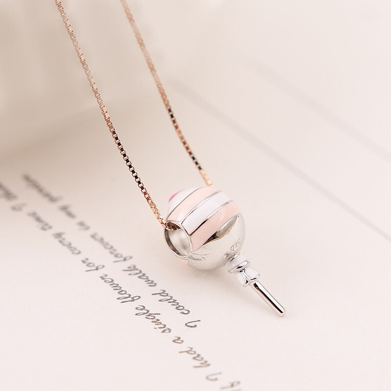 100% 925 Sterling Silver Beads Charm Heart Lollipop Candy Enamel Charms Fit Bracelets Necklace Women Diy Jewelry