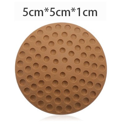 3Pcs Door Stopper Silicon Soft Door Cushion Protection Pad Rubber Silicone Stopper Door Mute Stickers Hardware Bumper Wall Mat: 5 cm Coffee