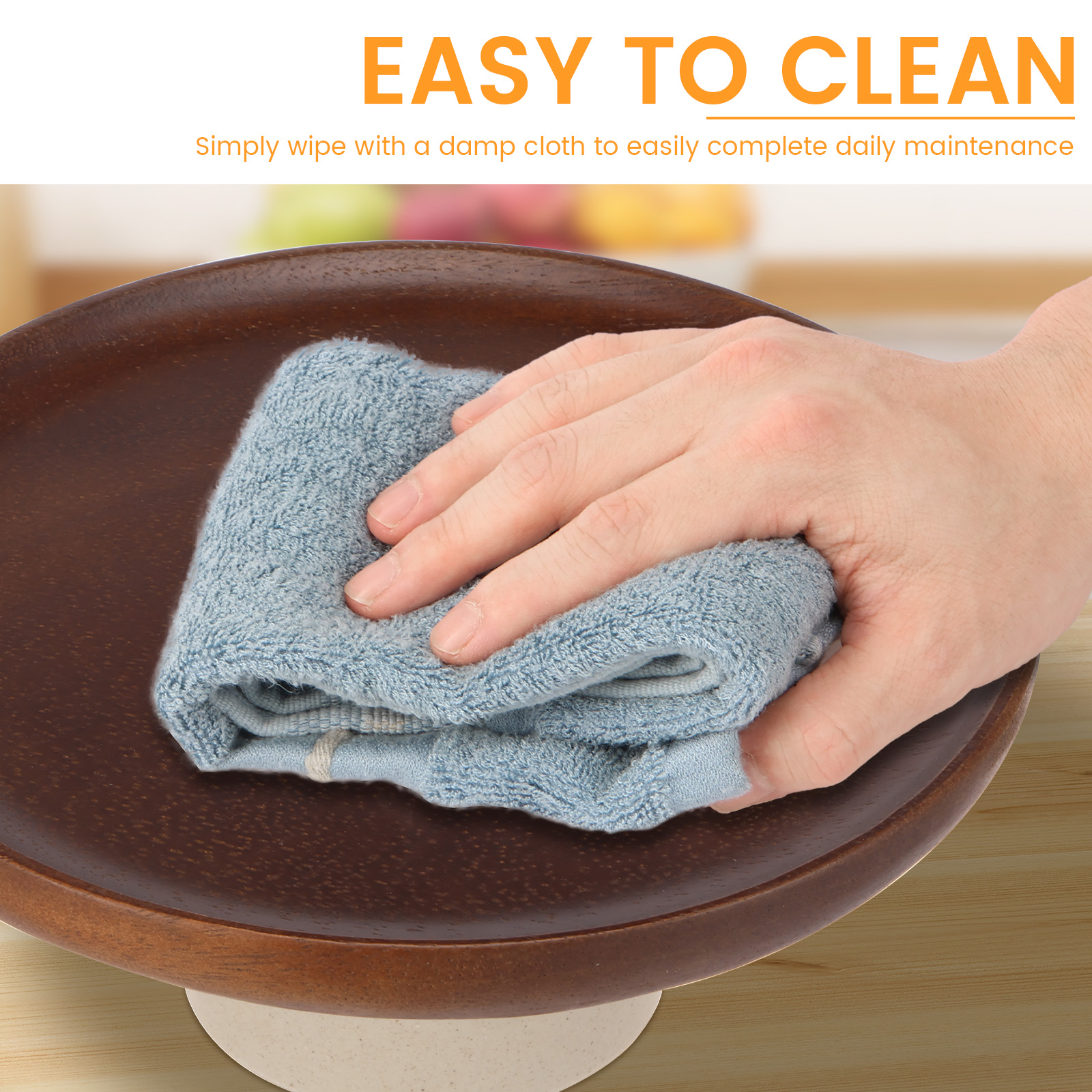 Drewniany stojak na tort w stylu klasyczny, 21,5 cm, na wysokich nóżkach, robić domu, na przyjęcie urodzinowe, dekoracja na ladę kuchenną.