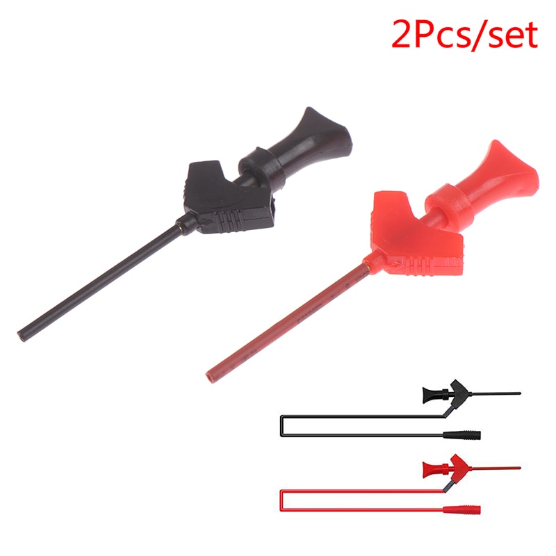 2pcs Mini Analyzer Testing Probe Grabber SMD IC Test Hook Clip Jumper Probe Logic Analyzer Testing Accessories