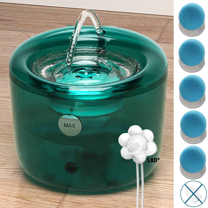 Nowy inteligentny kot fontanna robić picia filtr automatyczny dozownik robić wody w obiegu 1.6L automatyczny czujnik podajnik robić napojów: A02FilterX5 sensorX1