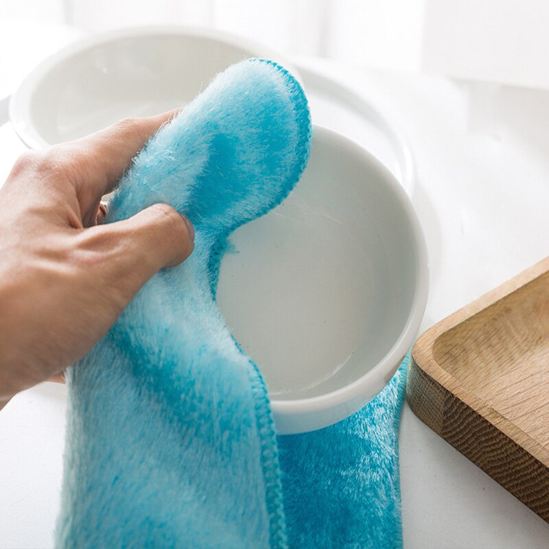 Servilletas de microfibra de bambú para cocina, utensilios de cocina y vajilla, paño absorbente, herramientas de limpieza doméstica, Trapos de Bambú