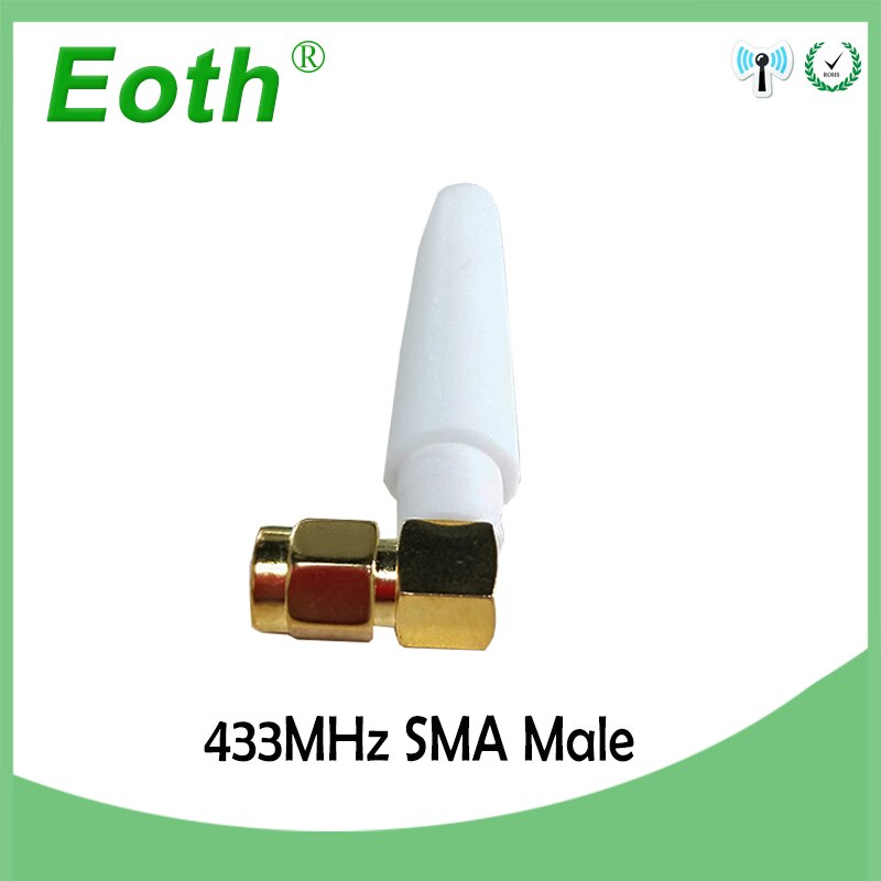 EOHT 5Stck 433MHz Lora Antenne 2,5 dBi SMA Stecker Kleine Größe antenne IOT Weiß Drahtlose Kommunikation Lorawan empfänger