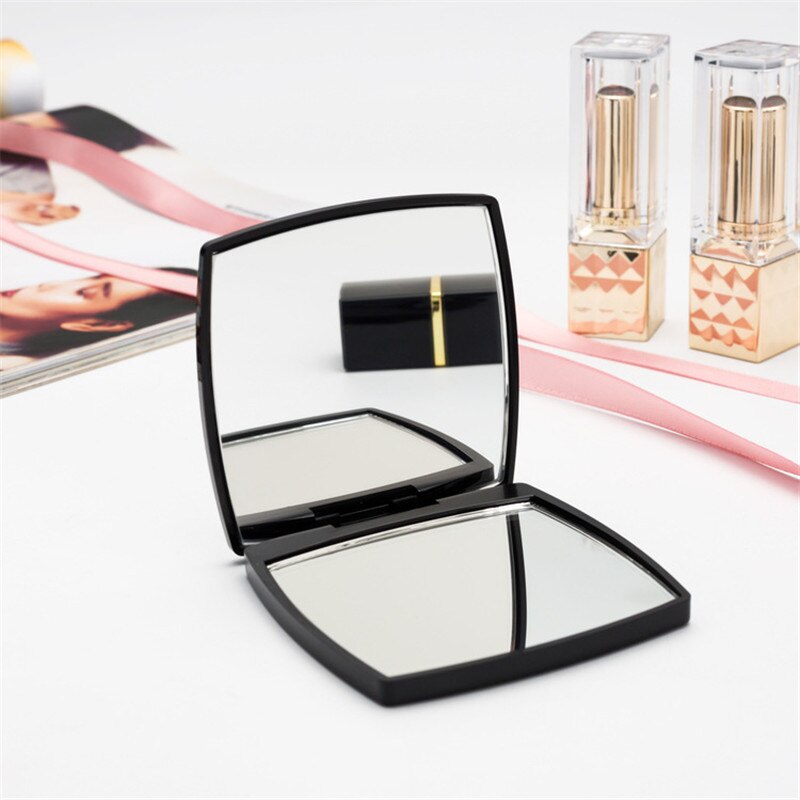Mini Spiegel Vierkante Vorm Meisje Mini Dubbele Kanten Draagbare Spiegel Pocket Make-Up Cosmetica Compact Spiegels