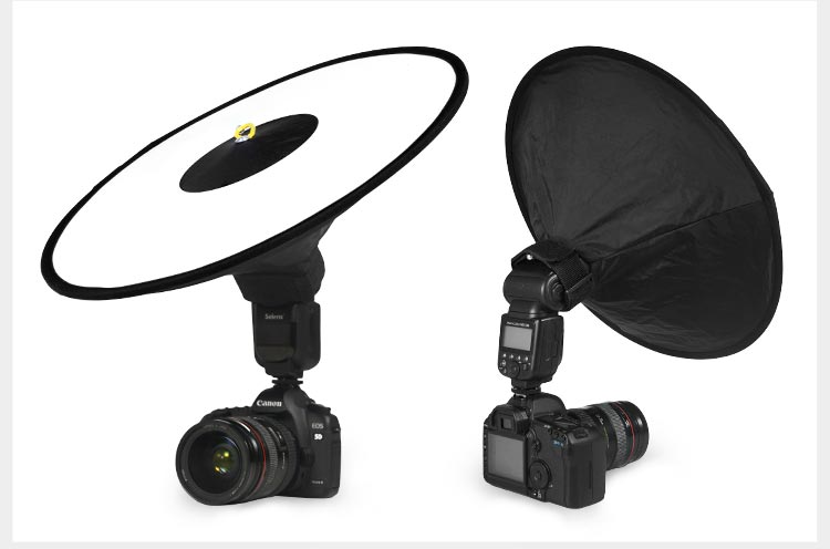 With Tracking number Camera Flash Diffuser Softbox Silver and White Reflector for Canon 580EX 430EX for Nikon SB-600 SB900 SB800