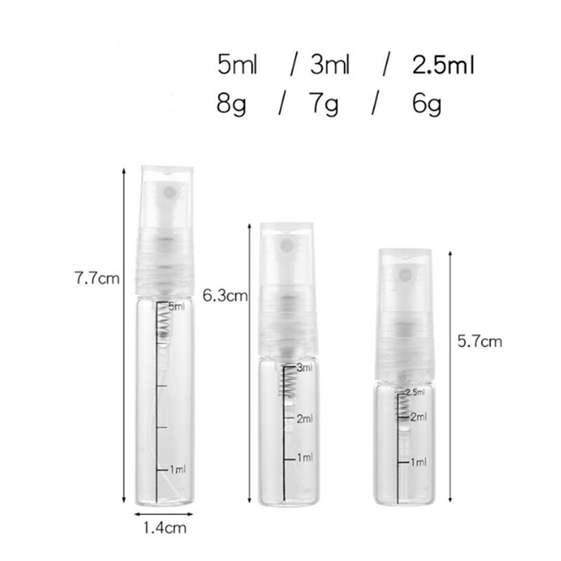 Draagbare Transparante Schaal Spray Fles Plastic Parfum Navulbare Fles Verstuiver Parfum Sub-fles Reizen Cosmetische Container