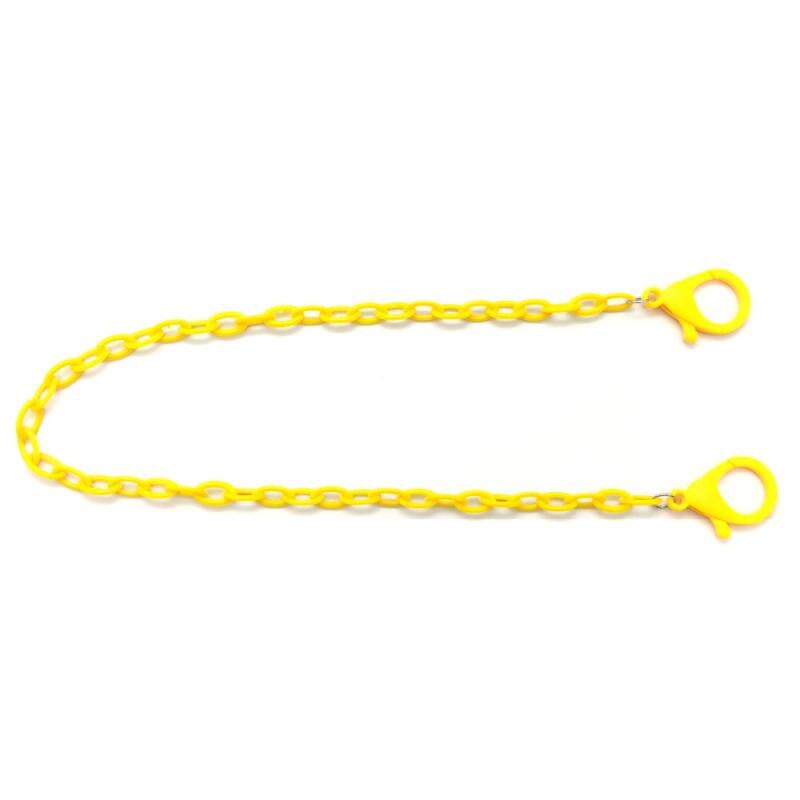 Personnalité couleur bonbon 2 en 1 masque suspendus corde lunettes chaîne Anti-perte anti-dérapant oreille suspendus corde deux crochets: C02 1pcs yellow