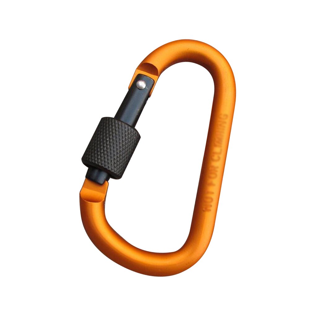 Aluminium Carabiner D Ring Vorm Sleutelhanger Clip Haak Camping Outdoor Gesp Sleutelhanger: Orange