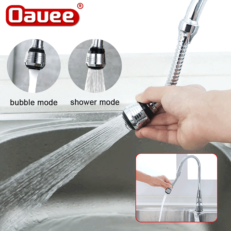 360 Degree Kitchen Faucet Bubbler 2 Modes Adjustable Water Filter Diffuser Water Saving Nozzle Faucet Aerator Connector Tools
