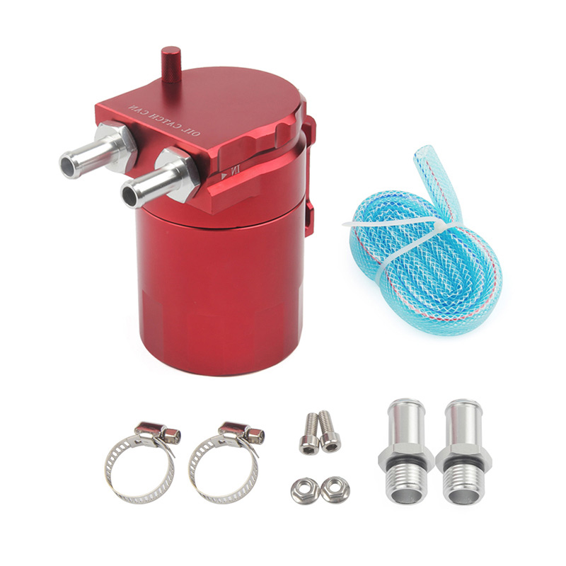 Tanque de captura de aceite de aluminio para coche, bote Universal de 300ml, Estilo Universal: Rojo