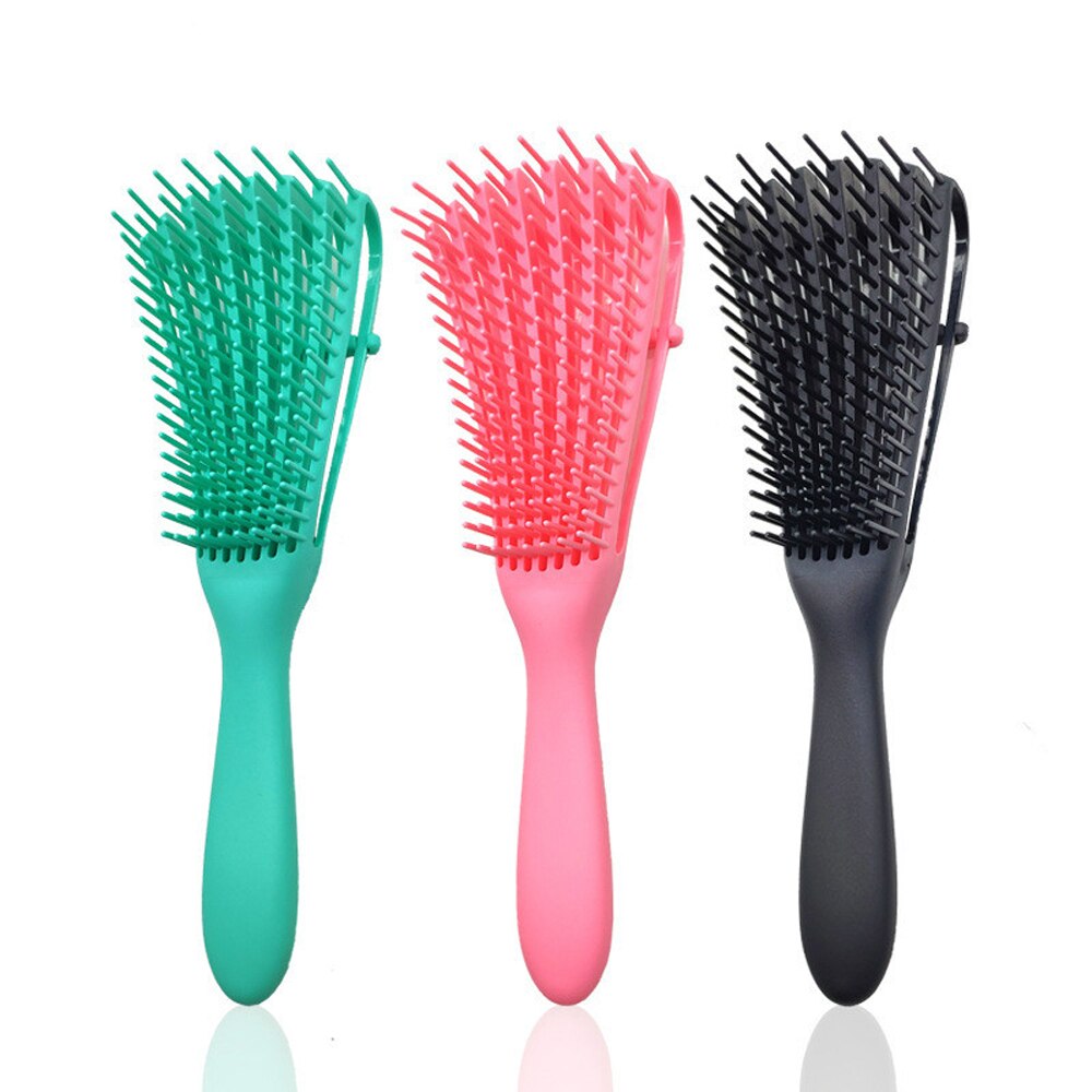 Cepillo de goma para cabello rizado con caja, cepillo de goma para cabello, cepillo masajeador de cuero cabelludo, accesorios de baño