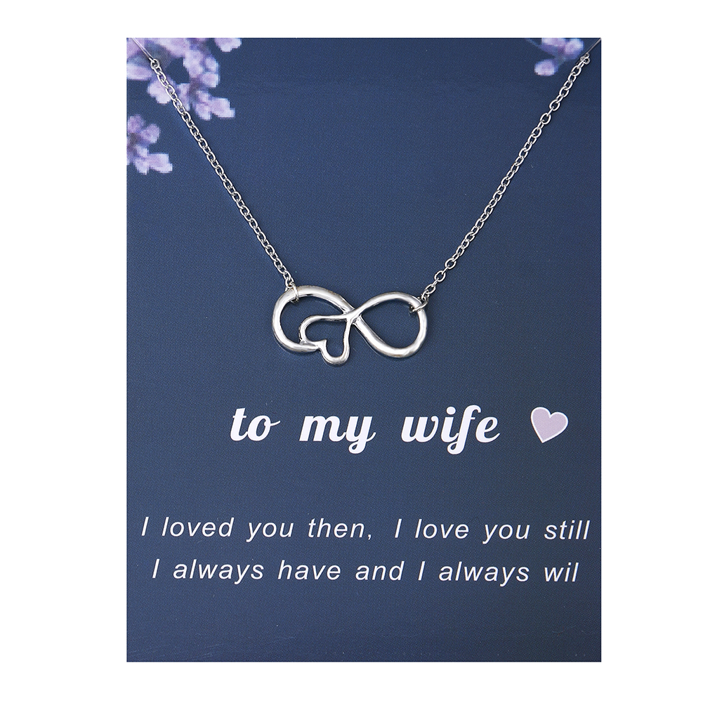 Korean Necklace Jewelry Mother daughter Wife grandmother Infinite love 8 Pendant Necklace: 6322-silver