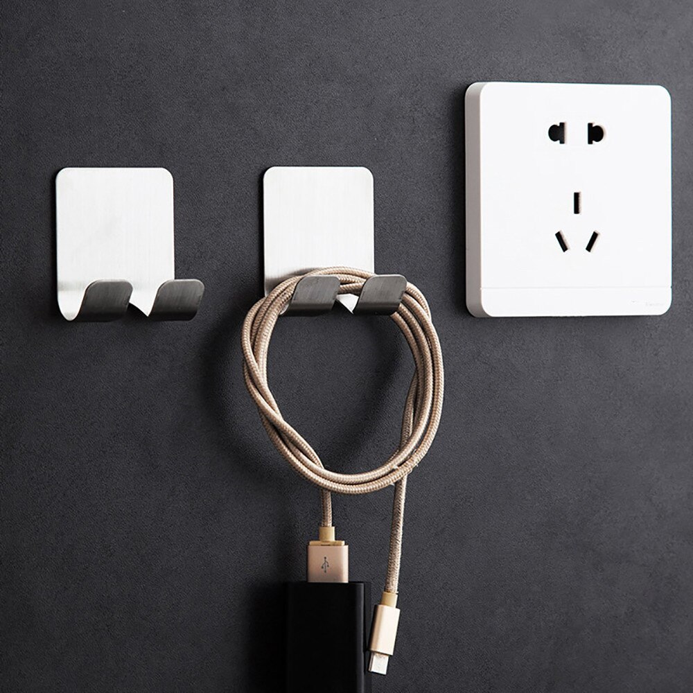 Electrical Plug Holder Multifunction Stainless Steel Shaver Toothbrush Holder Washroom Wall Cup Hook Razor Bathroom 114