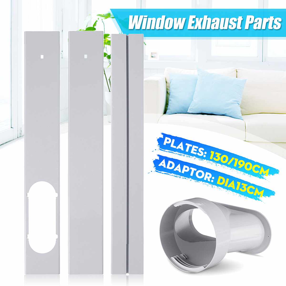 Warmtoo PVC évent fenêtre joint Auto serrure climatiseur sortie d'air tuyau d'échappement Tube Connnector pour climatiseur Mobile