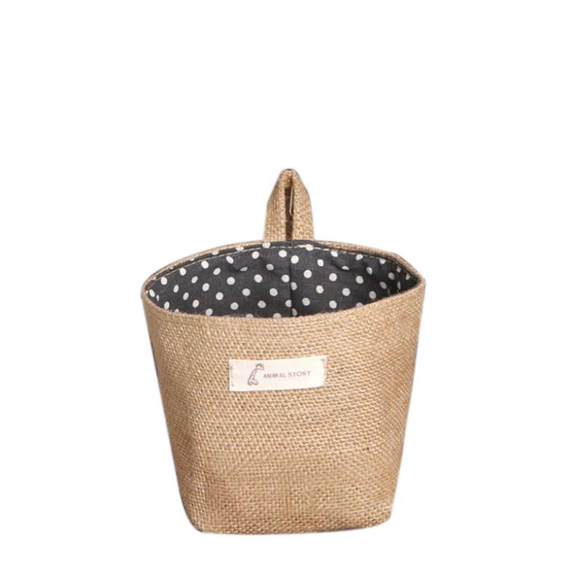 storage baskets Cloth Hanging Non Woven wall hanging basket Small Storage Sack panier de rangement