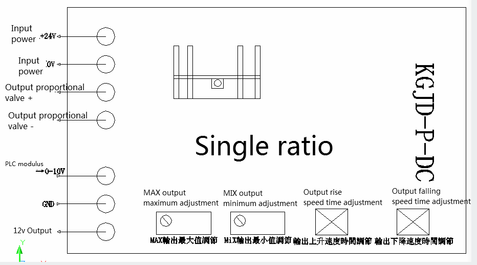 Dual Analog Proportional Valve Amplifier Electromagnetic Proportional Valve Controller KGJD-PF-DC